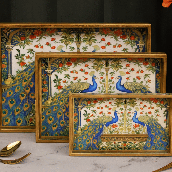 Wooden Tray Set of 3- Rectangular