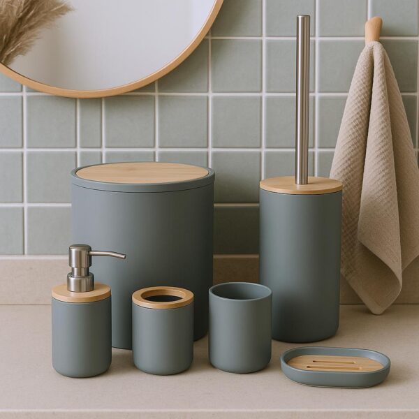 Ceramic Dispenser and Vanity Set